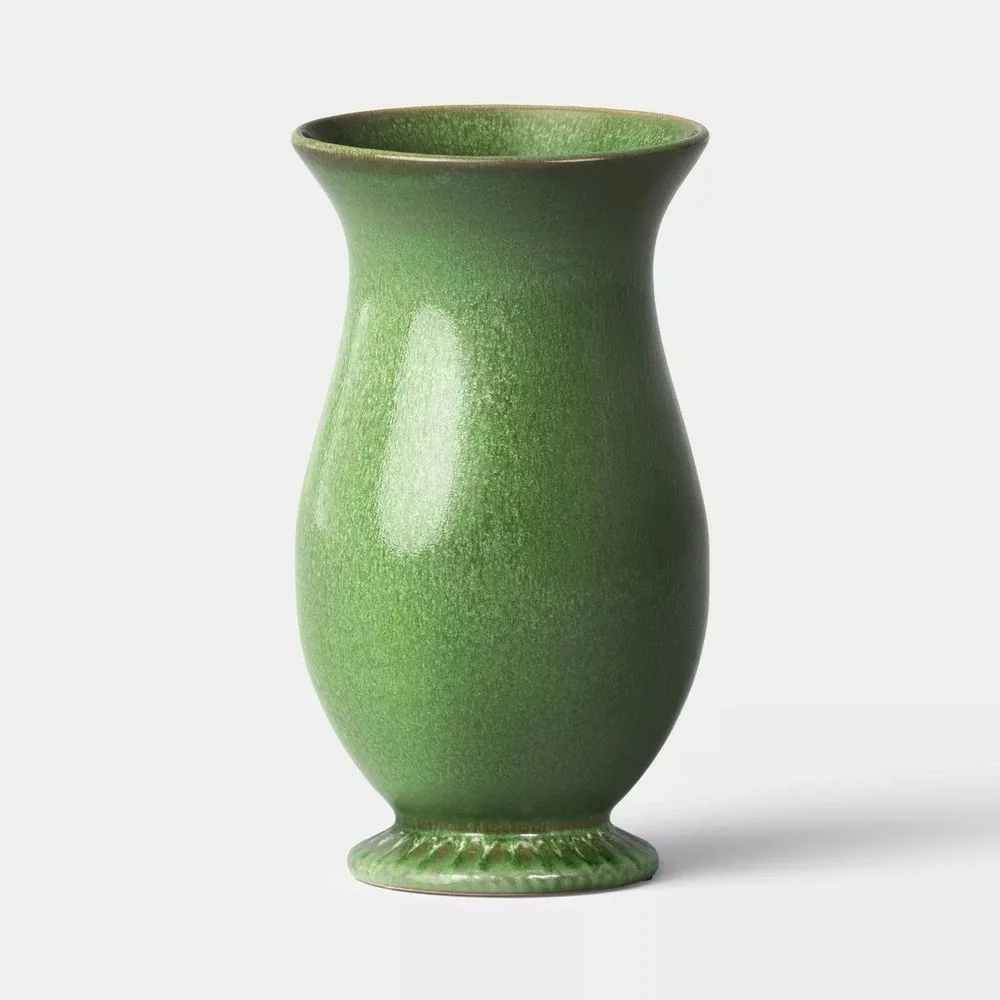 Tall Ceramic Vase Reactive Glaze Green - Threshold, Target